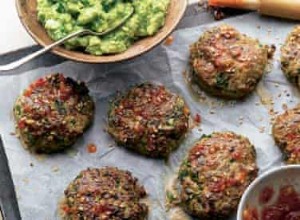 Gâteaux de dinde de Yotam Ottolenghi avec recette de guacamole au wasabi, plus yaourt et tartinade de feuilles de lime kaffir 