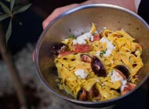 Recette des tagliatelles aux figues, lait de chèvre et menthe d Angela Hartnett 