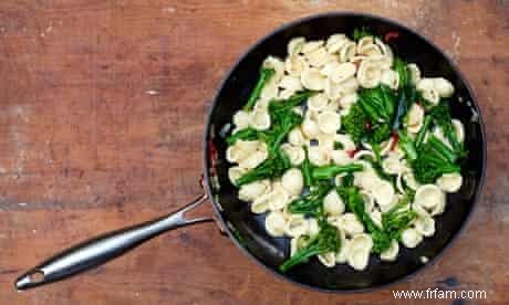 Recette d orecchiette d Angela Hartnett avec piment et brocoli germé 