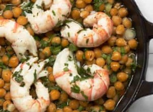 Recette de la St Patrick :Gambas de Dublin aux pois chiches et cumin 