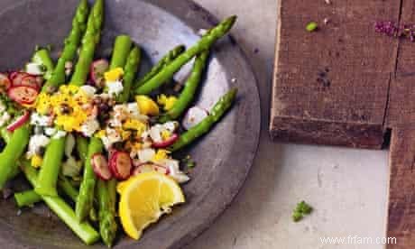 Recette Asperges mimosa aux câpres, radis et ciboulette 