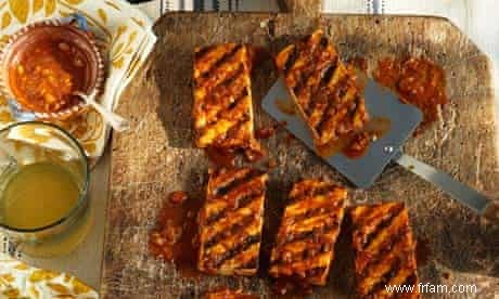 Recette de tofu poêlé à la sauce barbecue aux dattes 