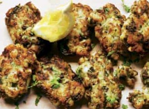 Recettes Yotam Ottolenghi :croquettes de poisson aux fines herbes, aubergine vapeur au sésame et oignon nouveau 