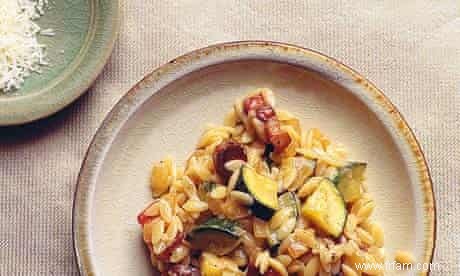 Recette d orzo aux courgettes et grana padano de Nigel Slater 