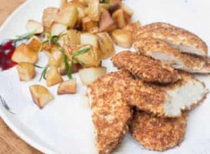 Recette de la croûte de poulet et de cobnut d Angela Hartnett avec pommes de terre sautées 