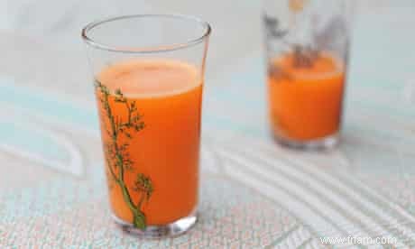 Recette de jus de carotte, orange et gingembre 