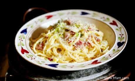 La recette des spaghettis carbonara d Angela Hartnett 