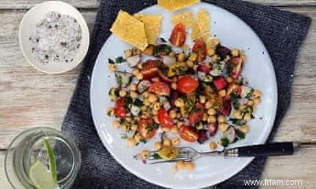 Salade libanaise aux craquelins de za atar 