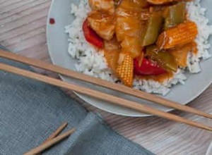 Une recette de poulet aigre-doux sans soja ni gluten avec du riz 