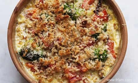 La recette du gratin de brocoli et maquereau fumé de Nigel Slater 