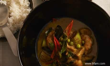 Les recettes de Neil Perry :curry vert de crevettes 