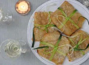 Feuilletés végétaliens aux poireaux et champignons dans une sauce au vin blanc 