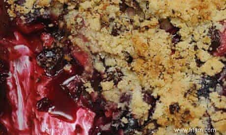 Recette du crumble aux fruits et au chocolat surgelés de Ruby Tandoh 