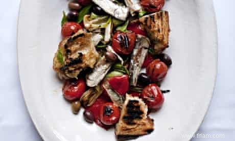 La recette de la salade de tomates et de sardines grillées de Nigel Slater 