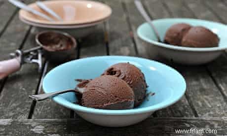 Recette de glace pruneaux, brandy et chocolat sans lactose 