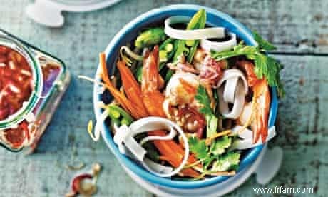 Salade de nouilles aux crevettes – recette 