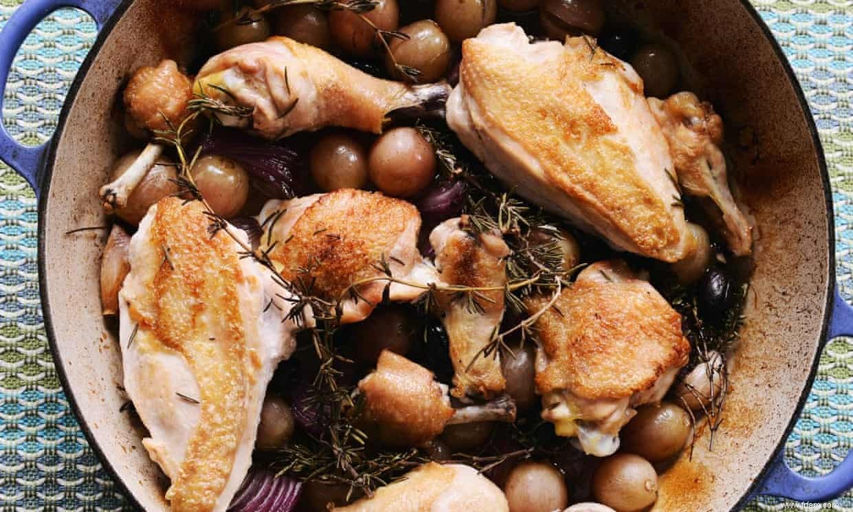 Cuisine de saison :Poulet rôti aux raisins 