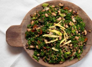 Recette de salade de lentilles, haricots et chou frisé de Jack Monroe 