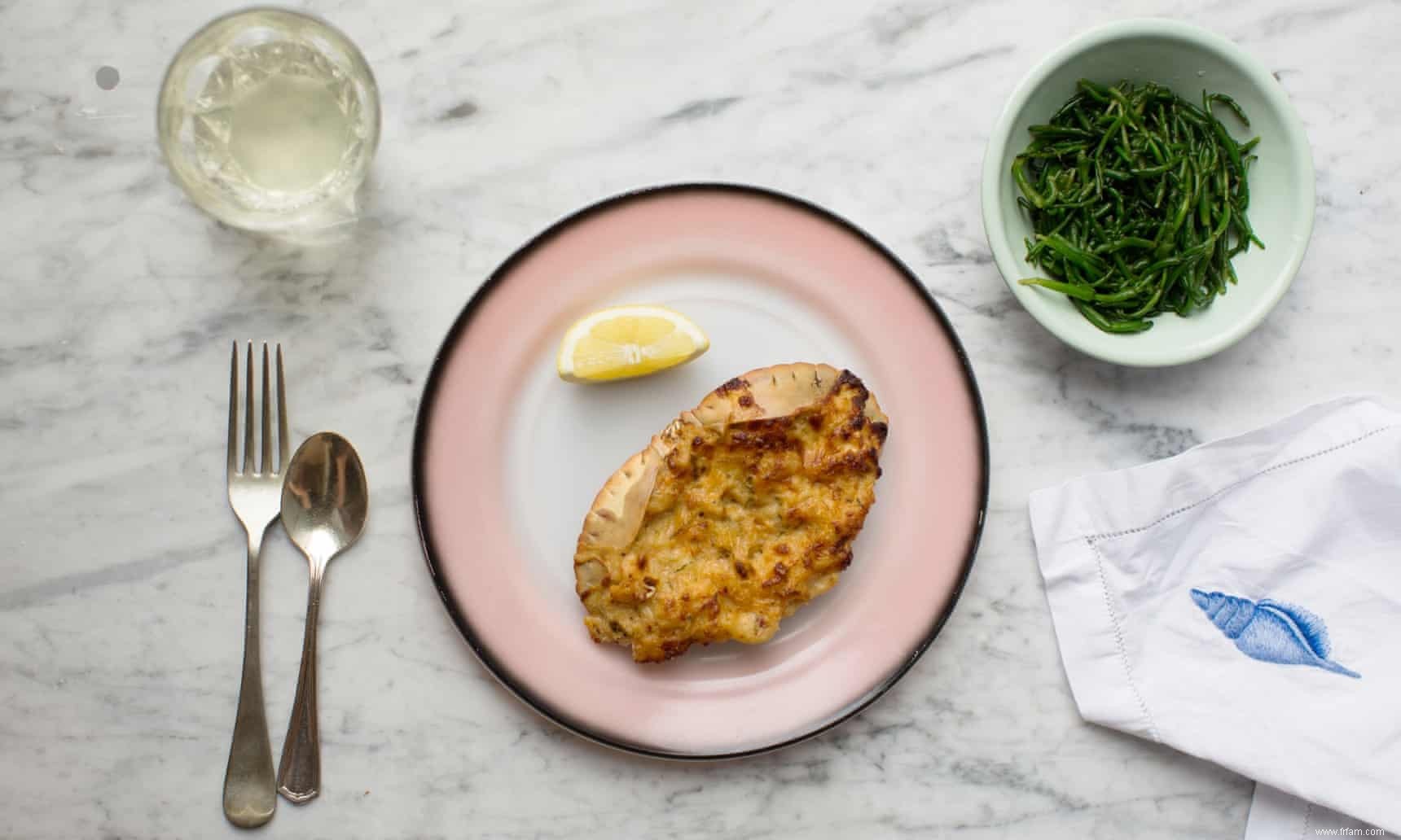 Une recette de fruits de mer avec une bouffée de nostalgie et un dessert inspiré de la confiserie 