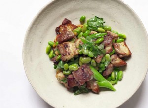 Recette de la poitrine de porc et des haricots edamame de Nigel Slater 