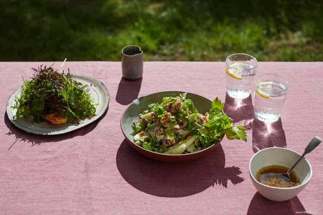 Deux salades d automne de la ferme biodynamique Fern Verrow 