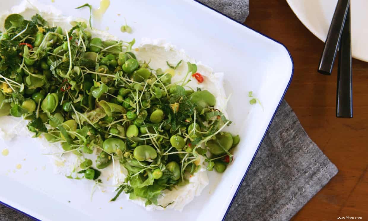 Cuisine de saison :salade de fèves au chèvre 