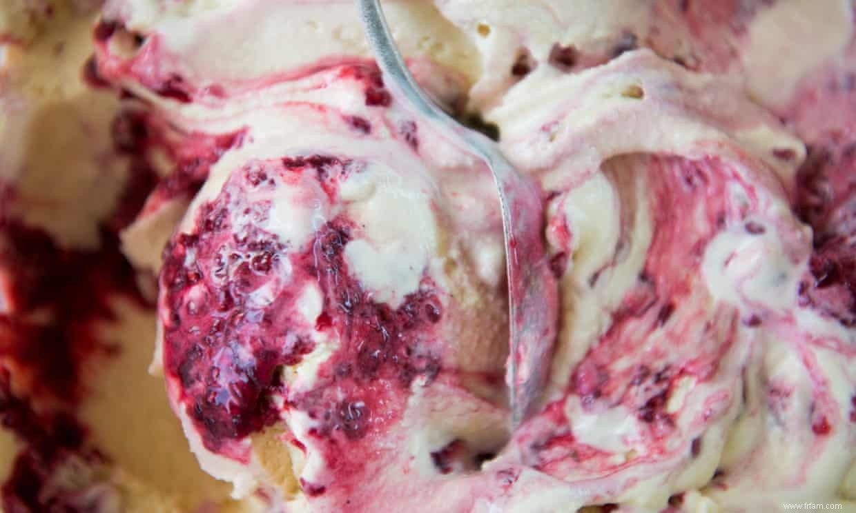 Cuisine de saison :glace à la framboise fraîche, gourmande et fraîche 