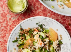 Le cuisinier du week-end :oh, j aime bien être au bord de la mer - Salade de crabe et crevettes en pot de Thomasina Miers 