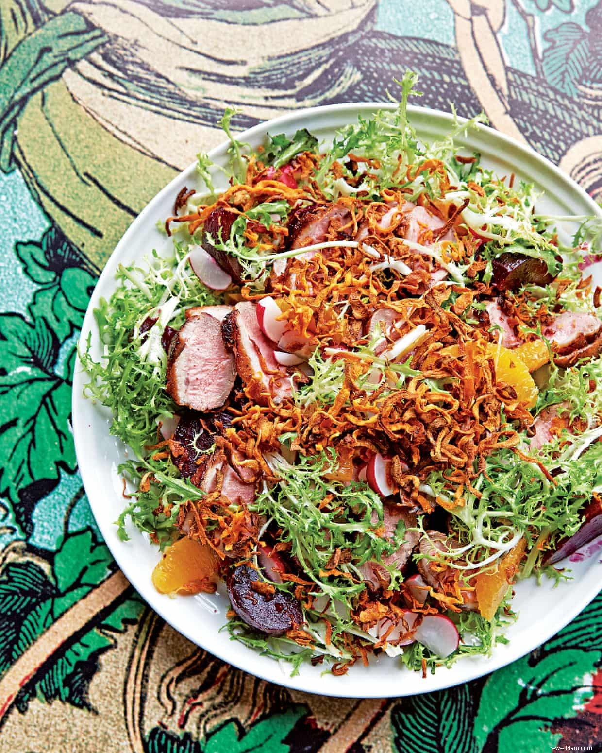 Recettes de Léon :salade de canard croustillant 