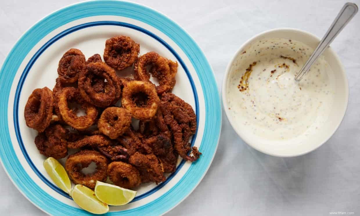 Les recettes estivales de Tamal Ray :calamars d Amritsari; éponge groseille 