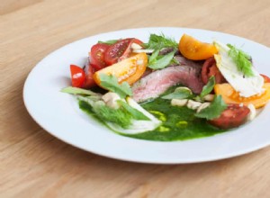 Les recettes d été de Nuno Mendes :salade de bœuf poêlé avec purée d herbes 