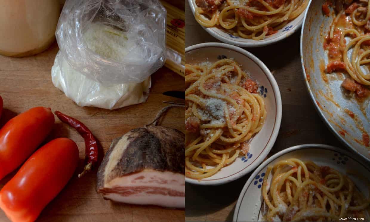 La recette de Rachel Roddy pour les pâtes all amatriciana 