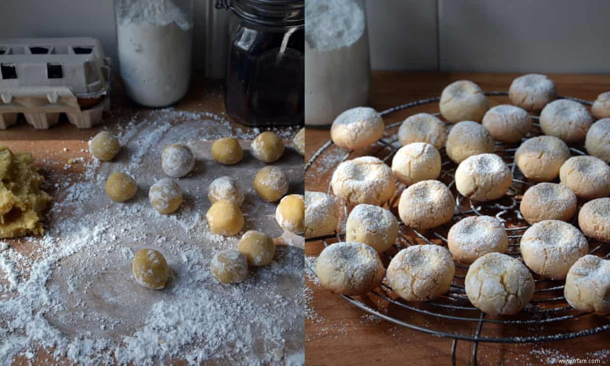 Une recette rapide de biscuits italiens moelleux aux amandes de Rachel Roddy 