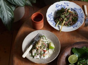 Deux recettes de salades thaï épicées :laaps de poisson et de boeuf 