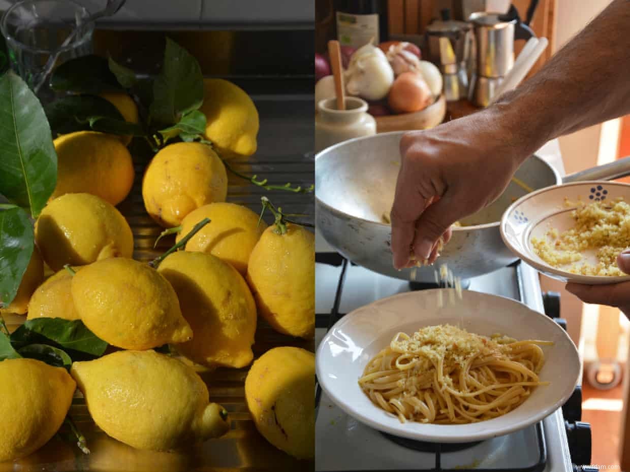 La recette de Rachel Roddy pour les pâtes à l anchois, au citron et à la chapelure 