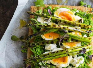 Recette de la tarte aux asperges, petits pois et feta de Kepos Street Kitchen 