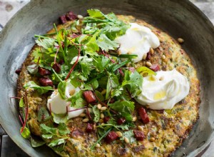 La recette de l omelette aux courgettes, sujuk et labneh de Kepos Street Kitchen 