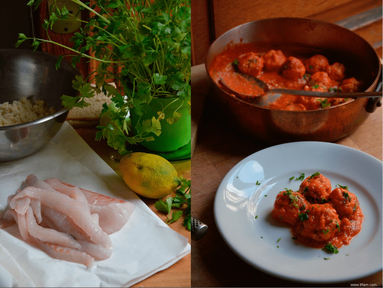 Polpette de poisson italienne dans une riche sauce tomate 