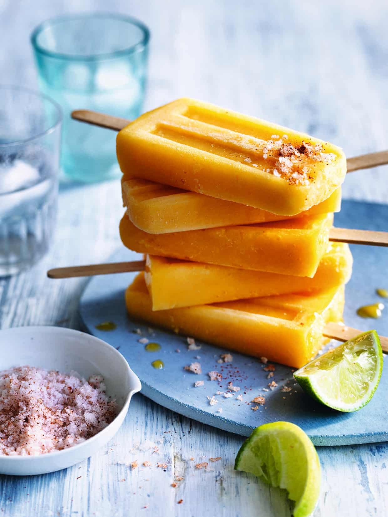 Les blocs de glace à la mangue de Matt Moran avec une touche de sel de Cayenne 