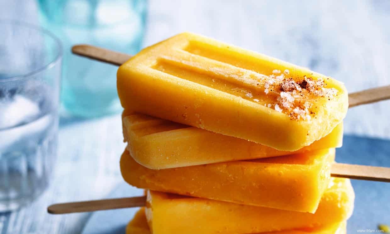 Les blocs de glace à la mangue de Matt Moran avec une touche de sel de Cayenne 