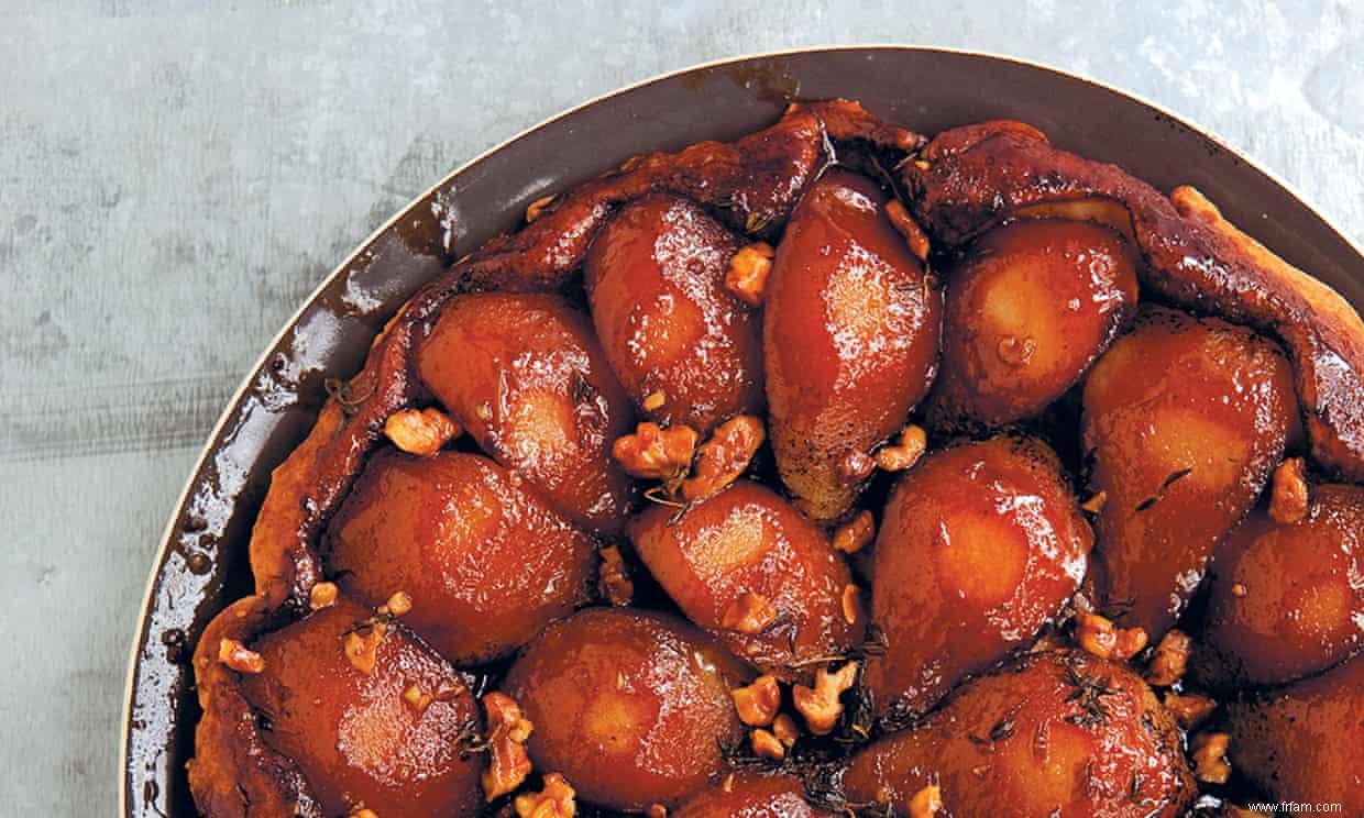 Tarte tatin aux poires et parmesan d Alice Hart et feuilleté au thym 