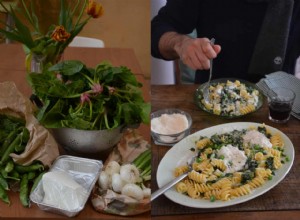 La recette de Rachel Roddy pour les légumes verts et les pâtes de printemps 