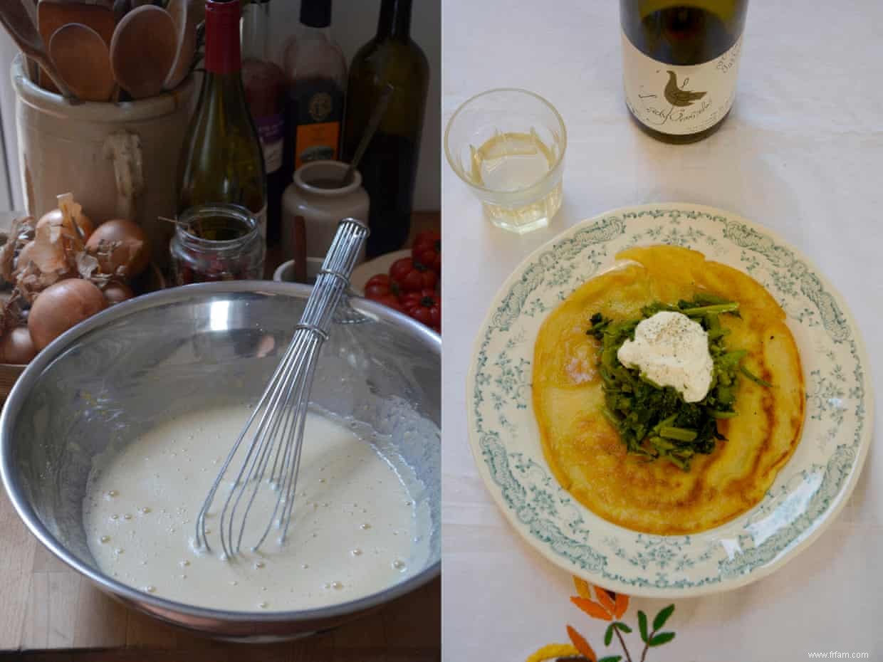 La recette des pancakes aux pois chiches de Rachel Roddy 