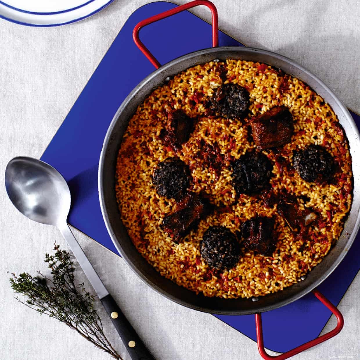 La recette de riz aux côtes levées et boudin noir de Monika Linton 