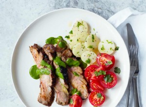 Agneau mariné à l ancho au barbecue de Thomasina Miers avec salsa à la coriandre 