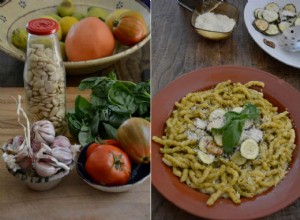 La recette du pesto aux amandes, basilic et tomates de Rachel Roddy 