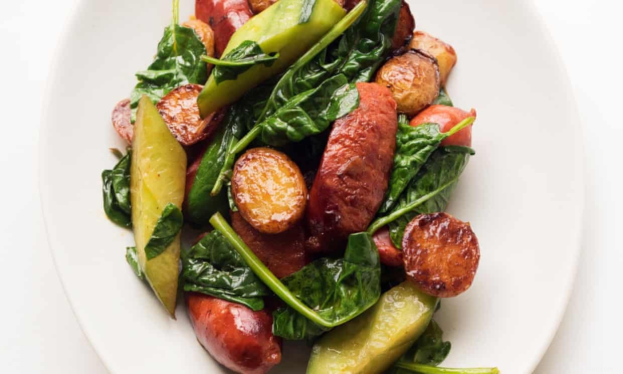 Recette de chorizo, pommes de terre nouvelles et concombre de Nigel Slater 