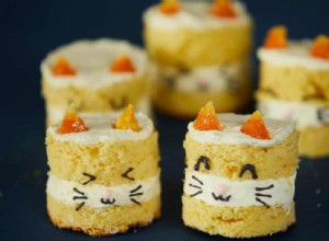 Mini-gâteaux sur le thème du chat à l orange et à la tige de gingembre de Kim Joy 