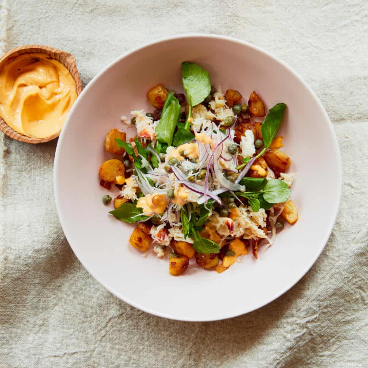 La recette des frites maison à la salade de crabe de Thomasina Miers 