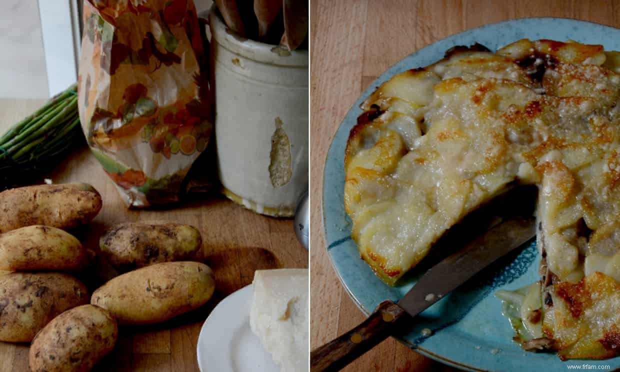 La recette de pommes de terre et champignons de Rachel Roddy 